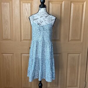 No Boundaries Pale Blue Floral Strapless Sundress, Size 7/9
